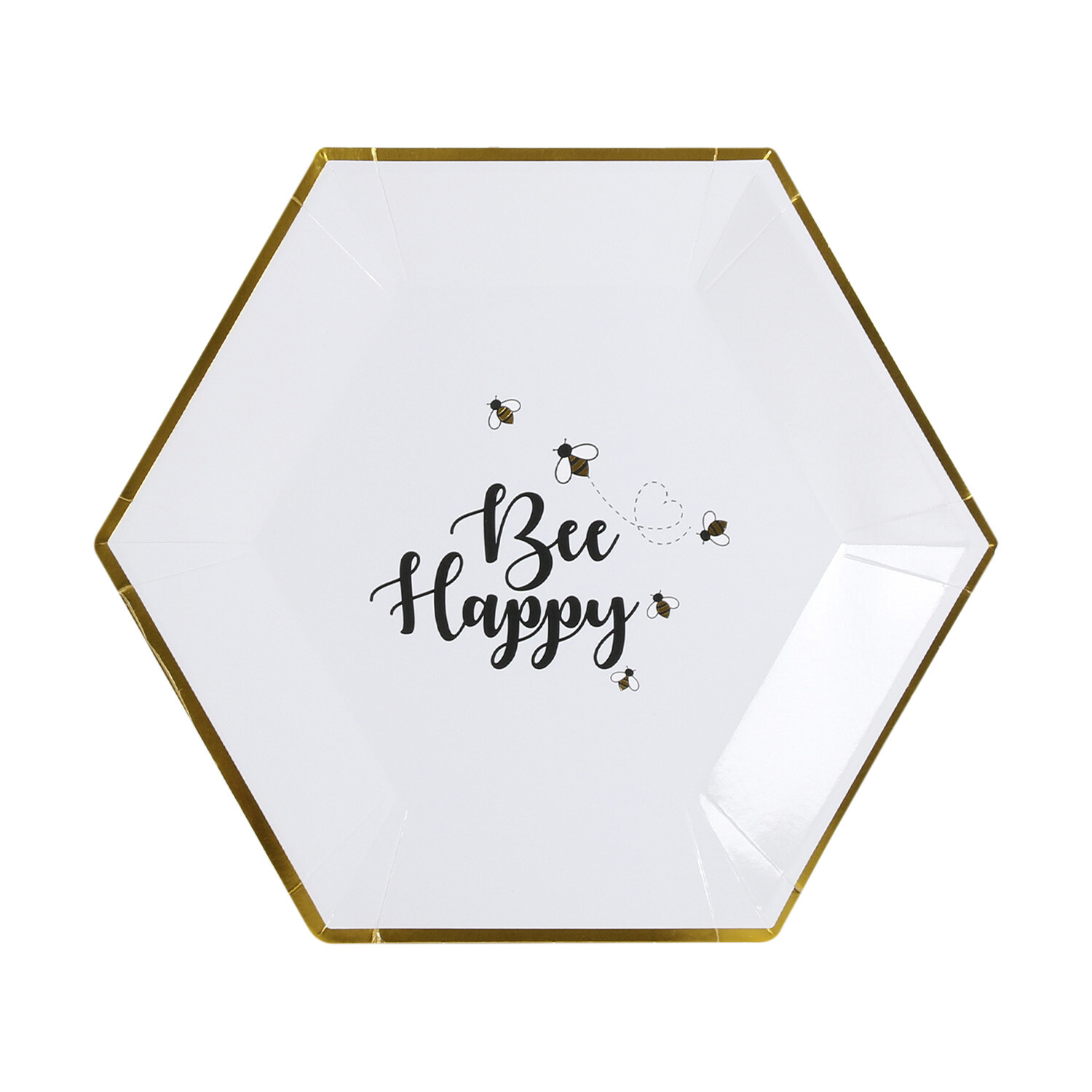 Pack of 8 Bee Paper Plates Image