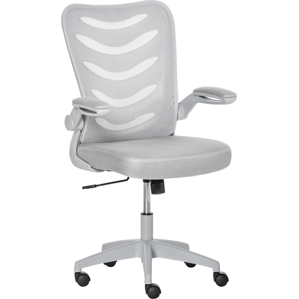 Portland Grey Mesh Swivel Lumbar Support Office Chair Image 2
