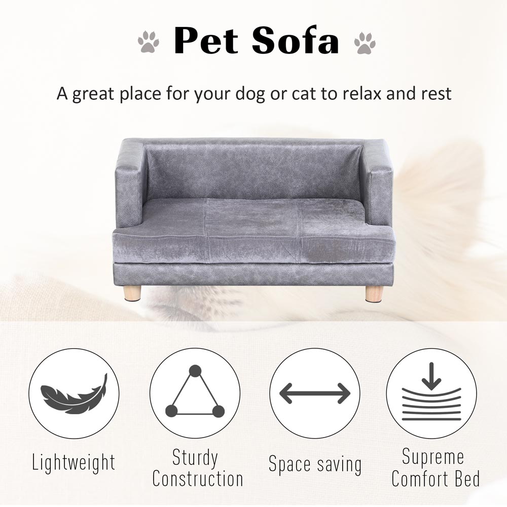 PawHut Pet Sofa Dog Bed Image 5
