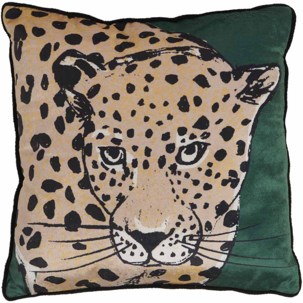 Wilko Leopard Cushion 43 x 43cm Image 1