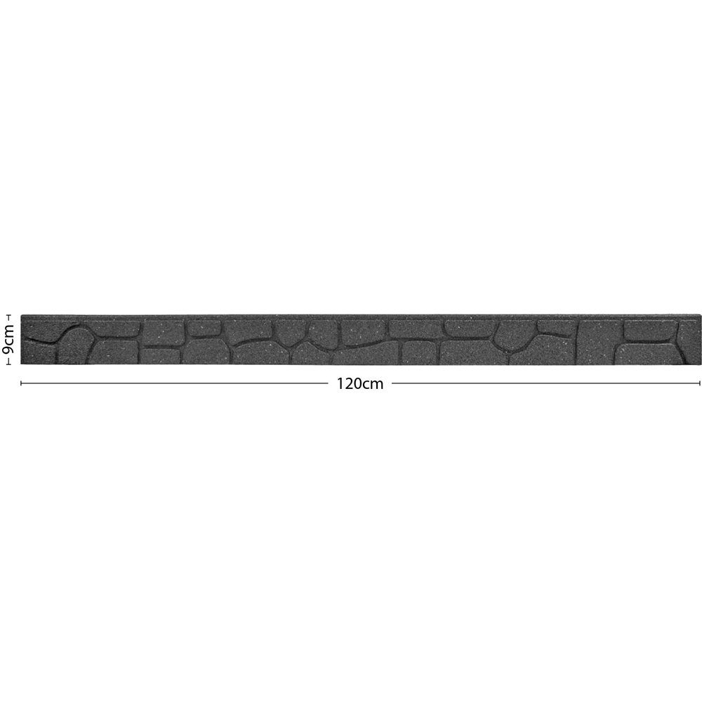 Thompson & Morgan Grey Ultra Curve Stone Border Edging 120 x 9cm 18 Pack Image 2