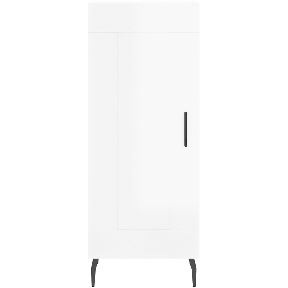 vidaXL Single Door High Gloss White Sideboard Image 5