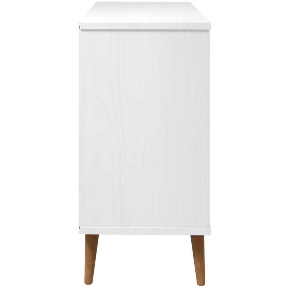 vidaXL Molde 6 Drawer White Solid Wood Pine Storage Cabinet Image 6