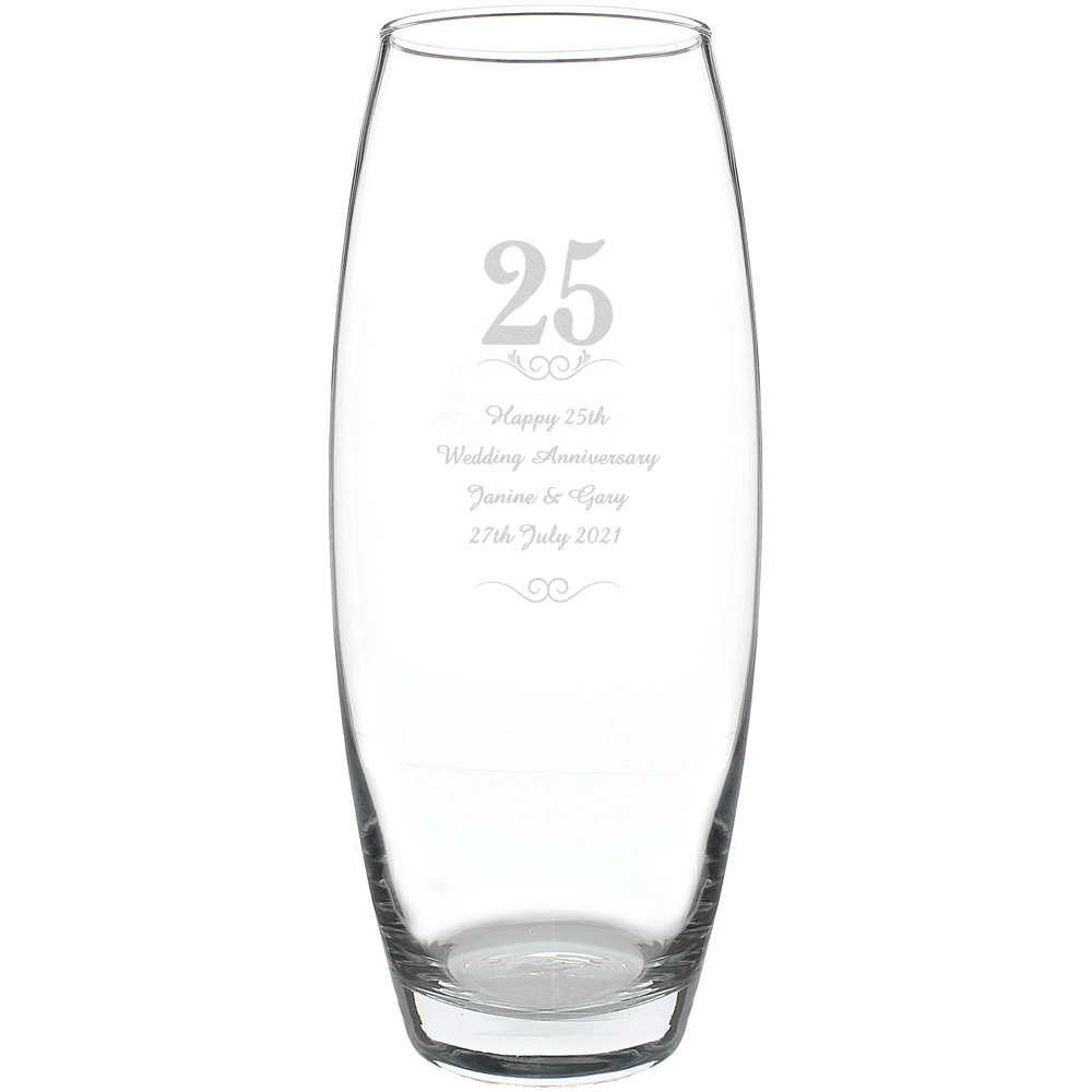 Personalised Memento Personalised 25 Years Bullet Vase Image 1