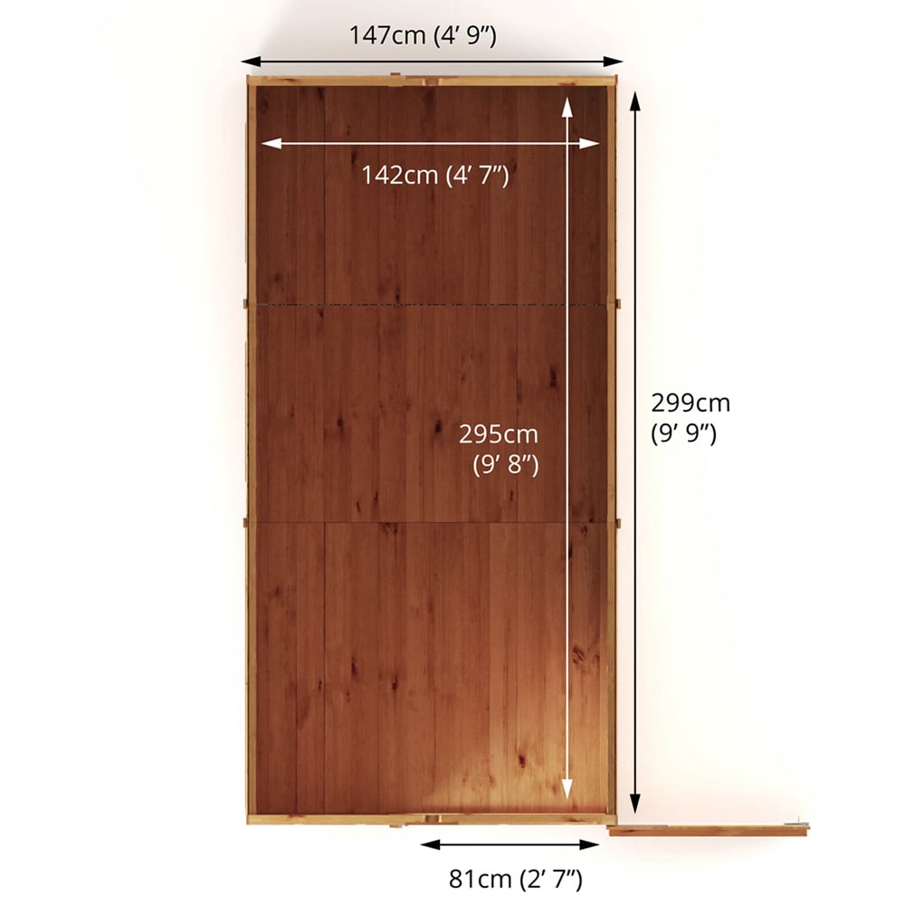 Mercia 10 x 5ft Modular Shiplap Apex Shed Image 8