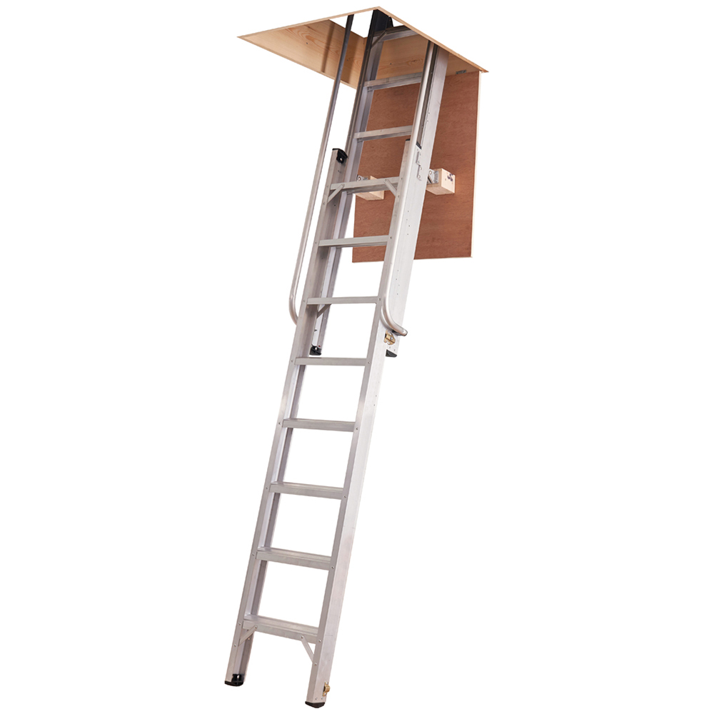 Werner Deluxe 2-Section Sliding Loft Ladder Image 1