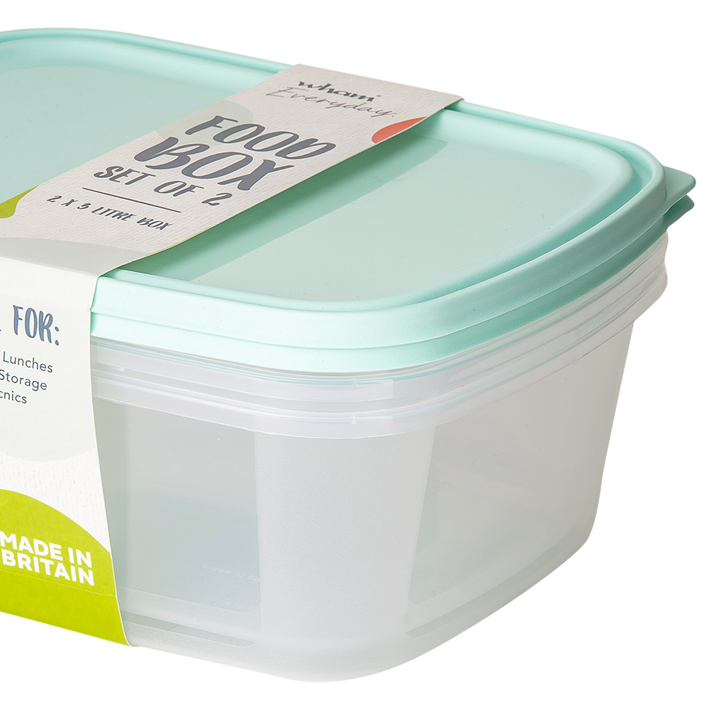 Wham 3L Everyday Food Box and Lid 2 Pack Image 3