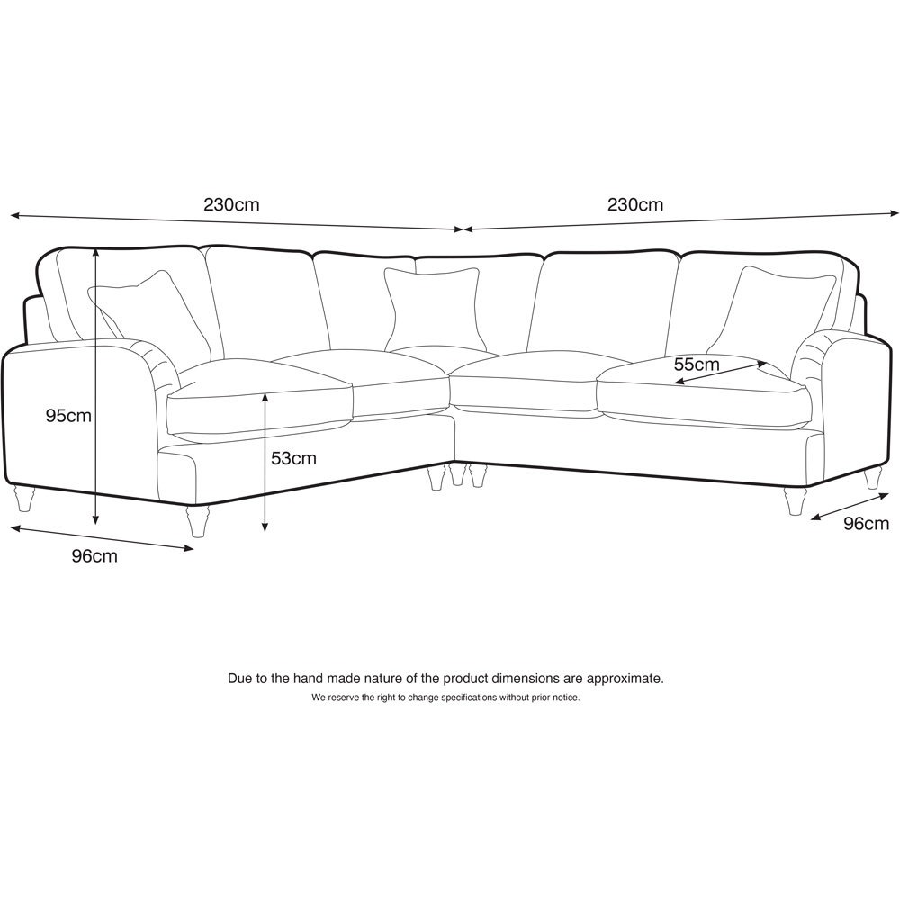 The Vienna 5 Seater Ice Corner Sofa Image 5