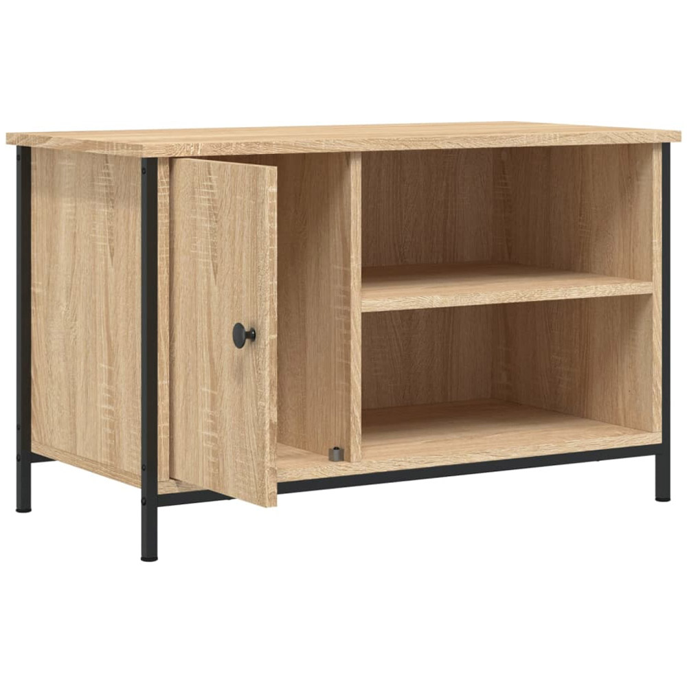 vidaXL Single Door 2 Open Shelf Sonoma Oak TV Cabinet Image 5