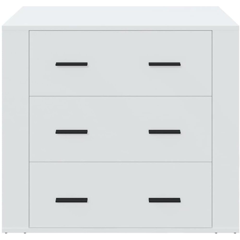 vidaXL 3 Drawer White Sideboard Image 3