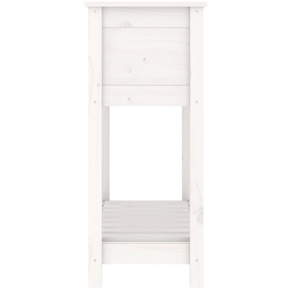 vidaXL Single Shelf White Solid Pine Wood Garden Planter 82.5 x 34.5 x 81cm Image 5