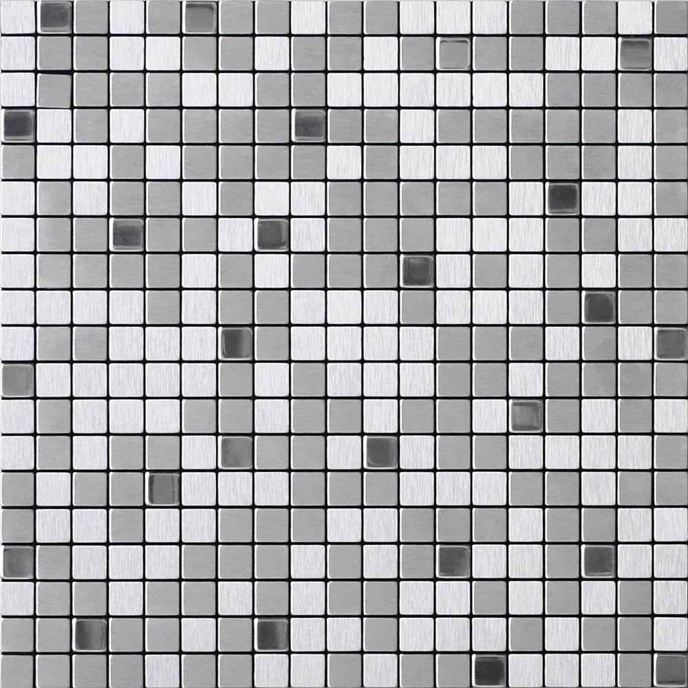 House of Mosaics Riyadh Silver Self Adhesive Mosaic Tile Image 2