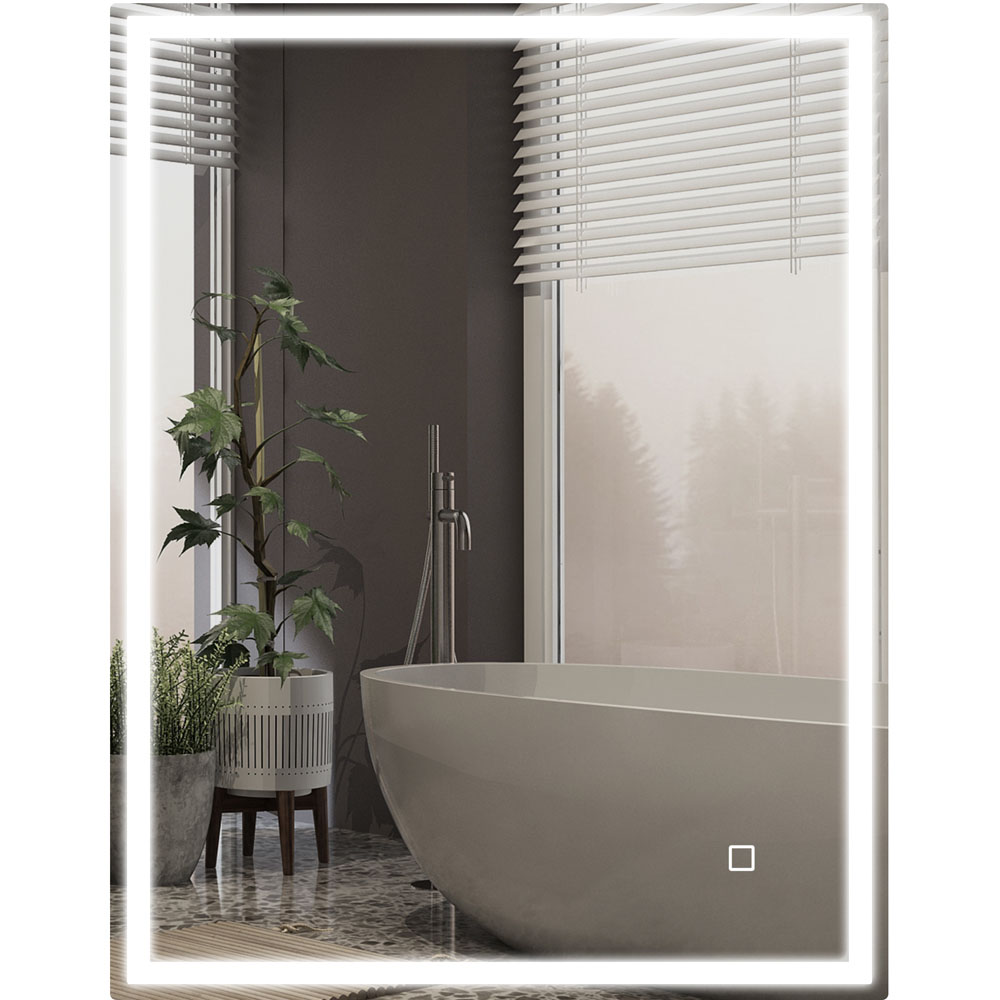 Portland Smart Touch LED Bathroom Mirror 90 x 70cm Image 1