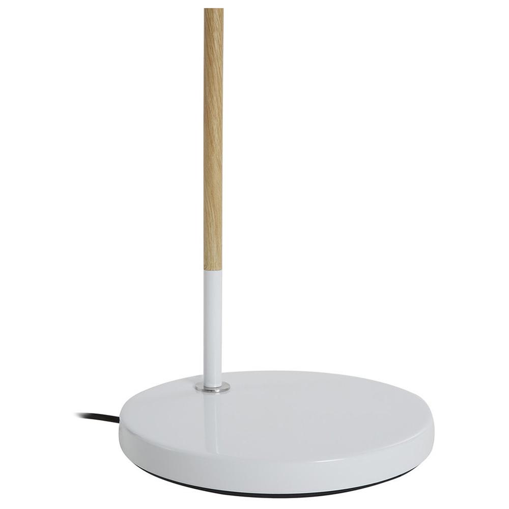 Premier Housewares White Wood and Metal Floor Lamp Image 5