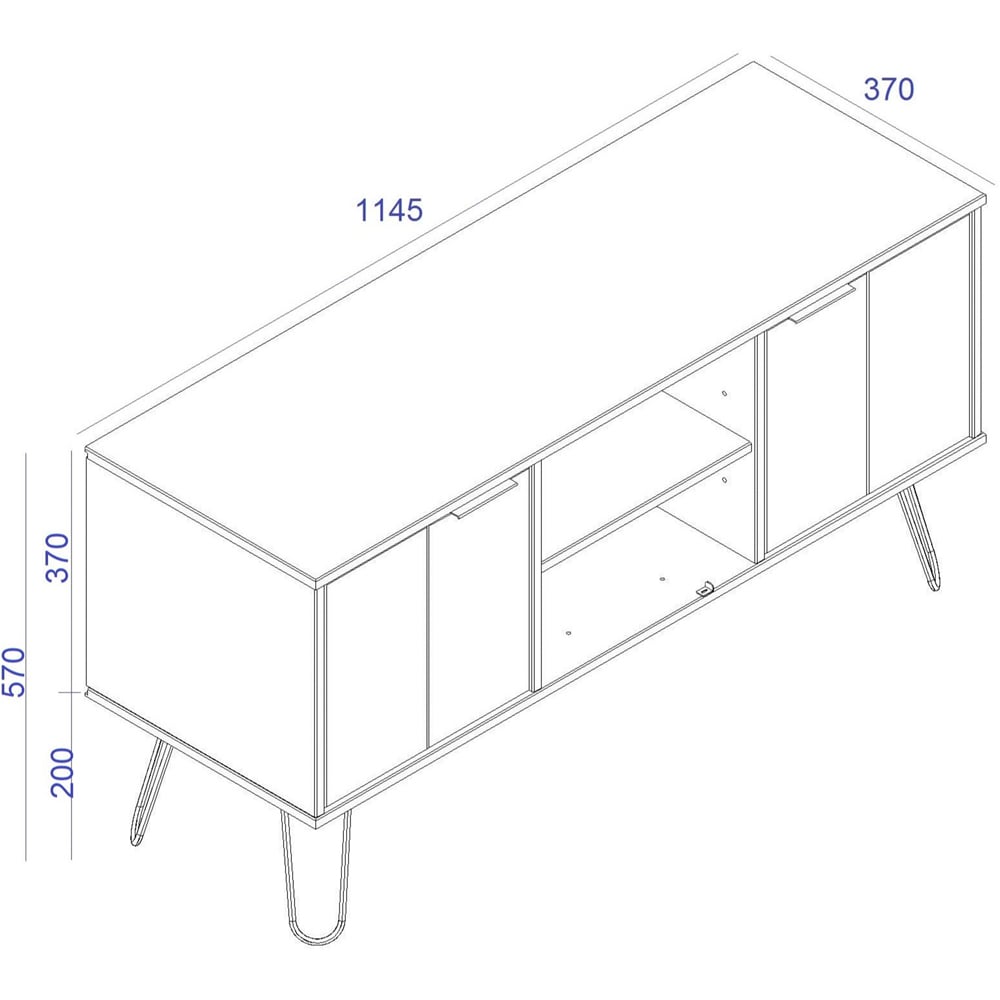Core Products Augusta Driftwood and Calico 2 Door Flat Screen TV Unit Image 7