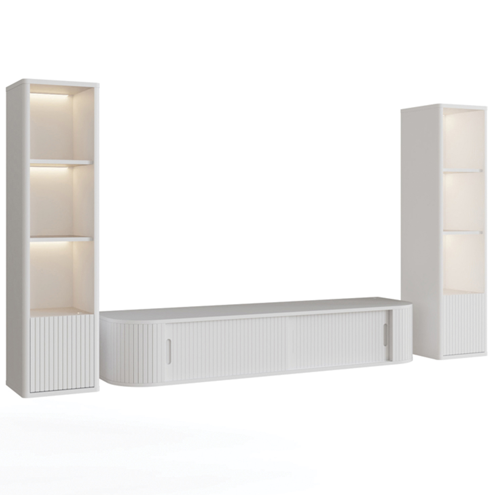 GFW Mateo White 3 Piece Living Room Furniture Set Image 3