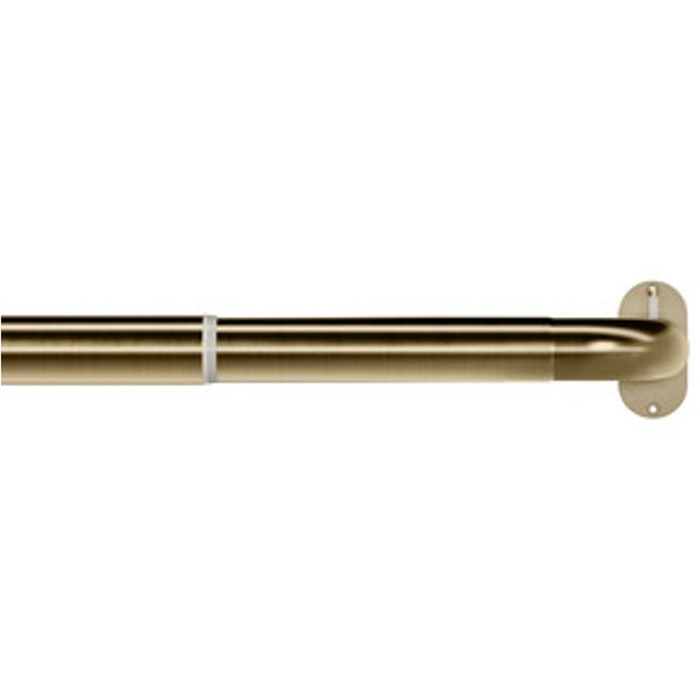 New Edge Blinds 120-210cm Antique Brass Room Darkening Extendable Curtain Pole Image 3