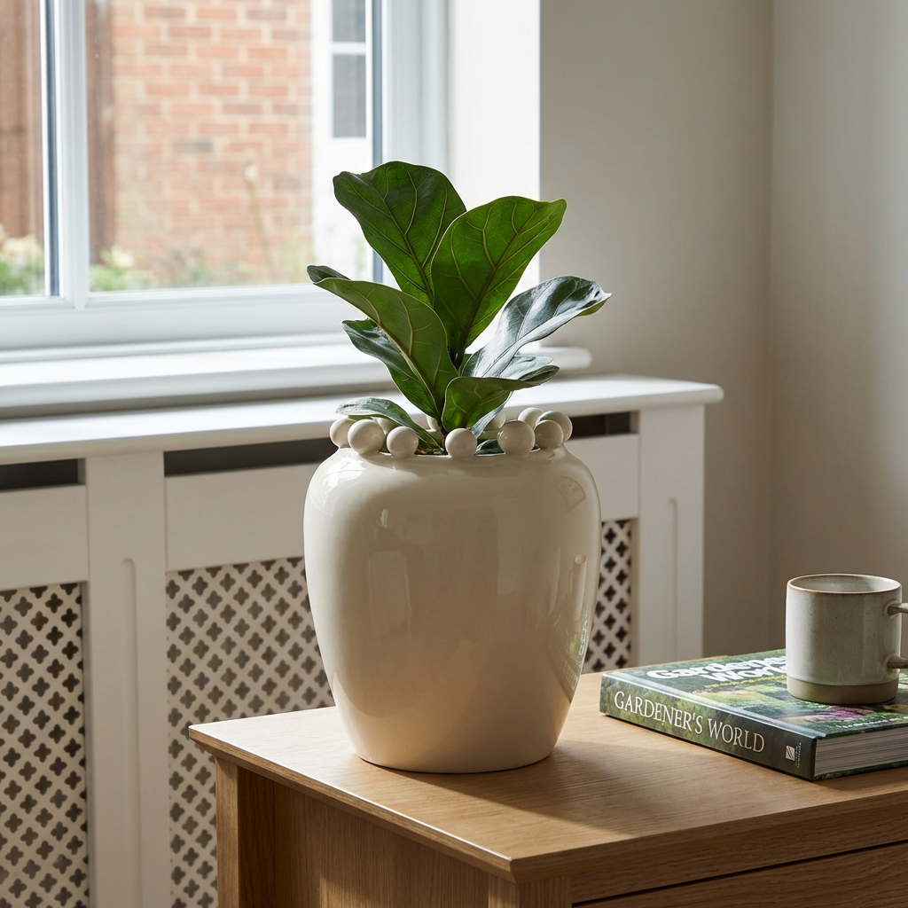 Large Ball Edge Planter Cream Image 6