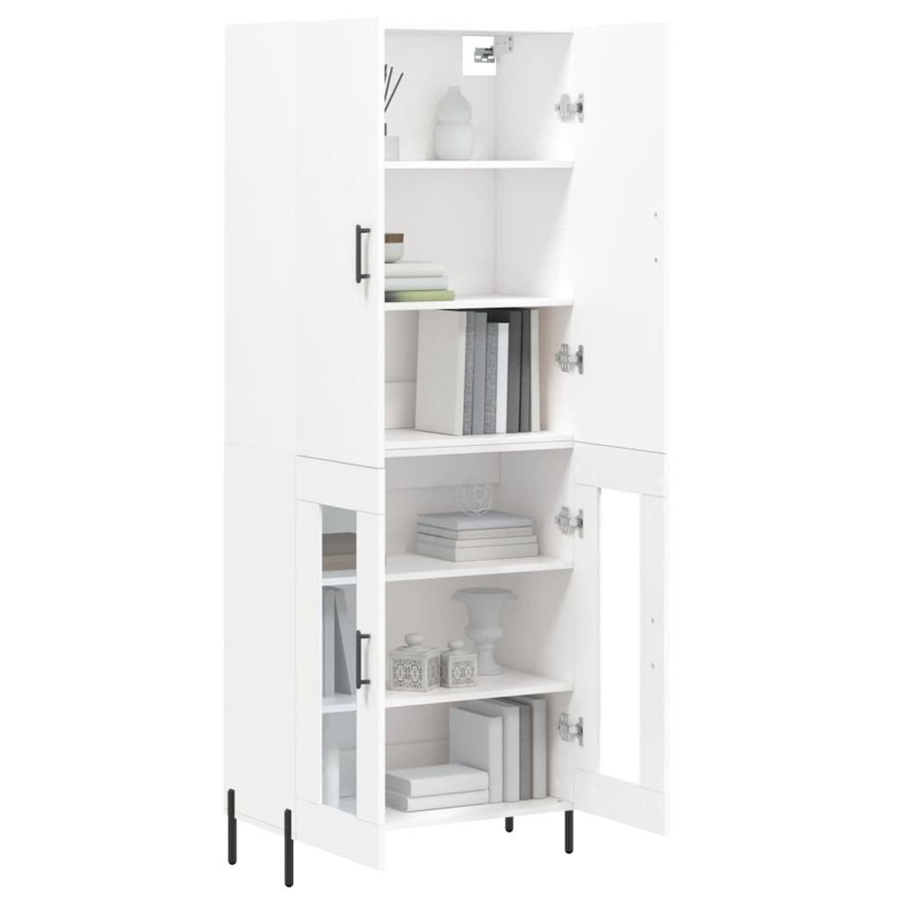 vidaXL 4 Door White Highboard Image 3