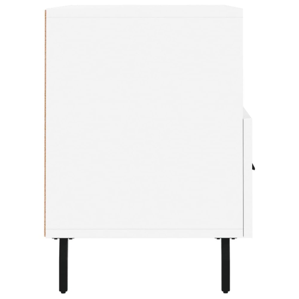 vidaXL 2 Drawer 2 Shelf White TV Cabinet Image 7