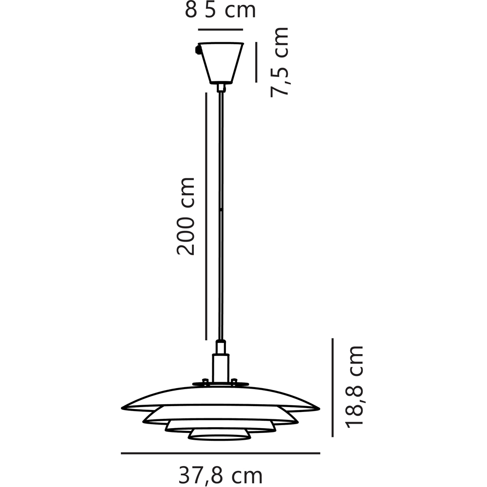 Nordlux Bretagne 38 White Pendant Light Image 4