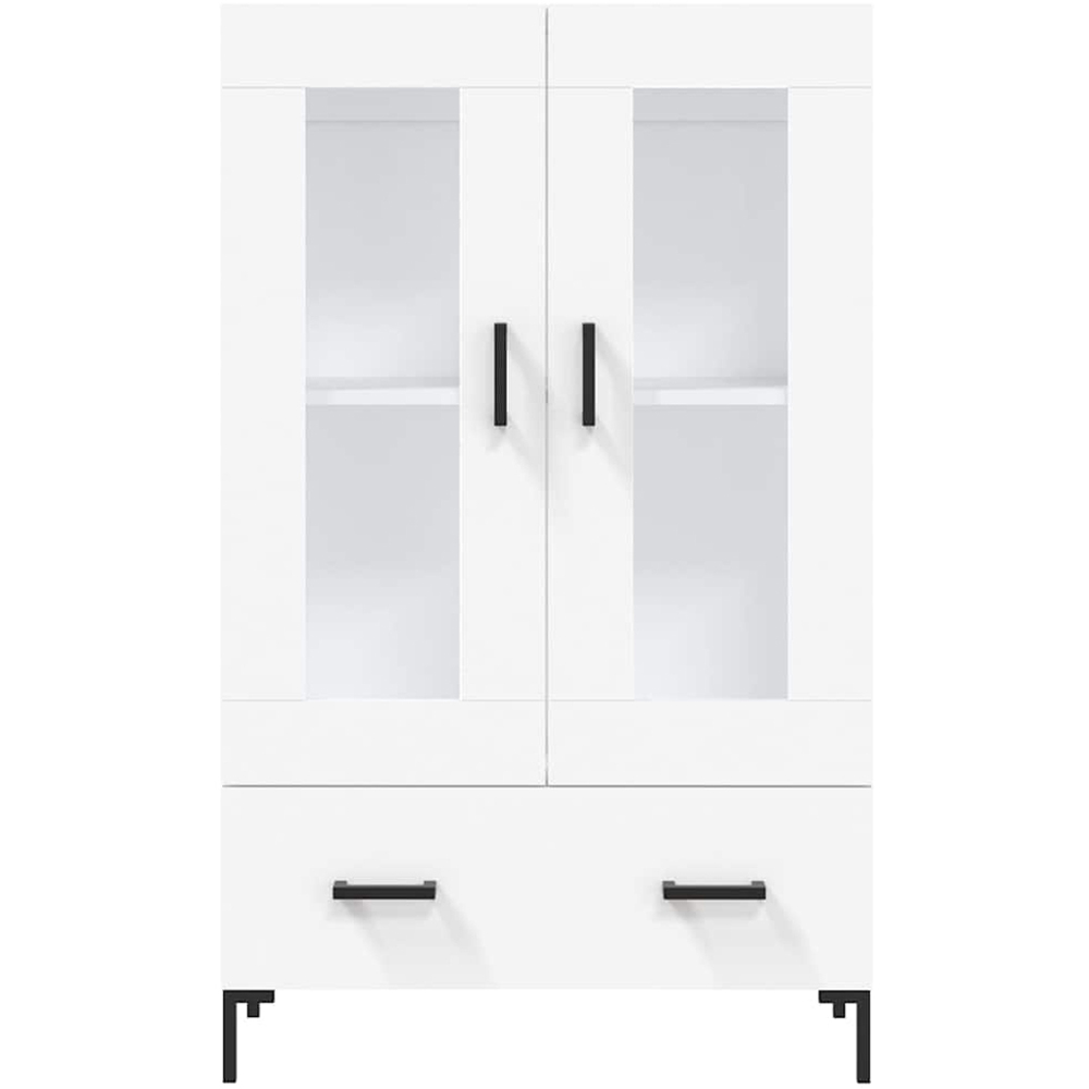 vidaXL 2 Door Single Drawer 2 Shelf White Highboard Image 6