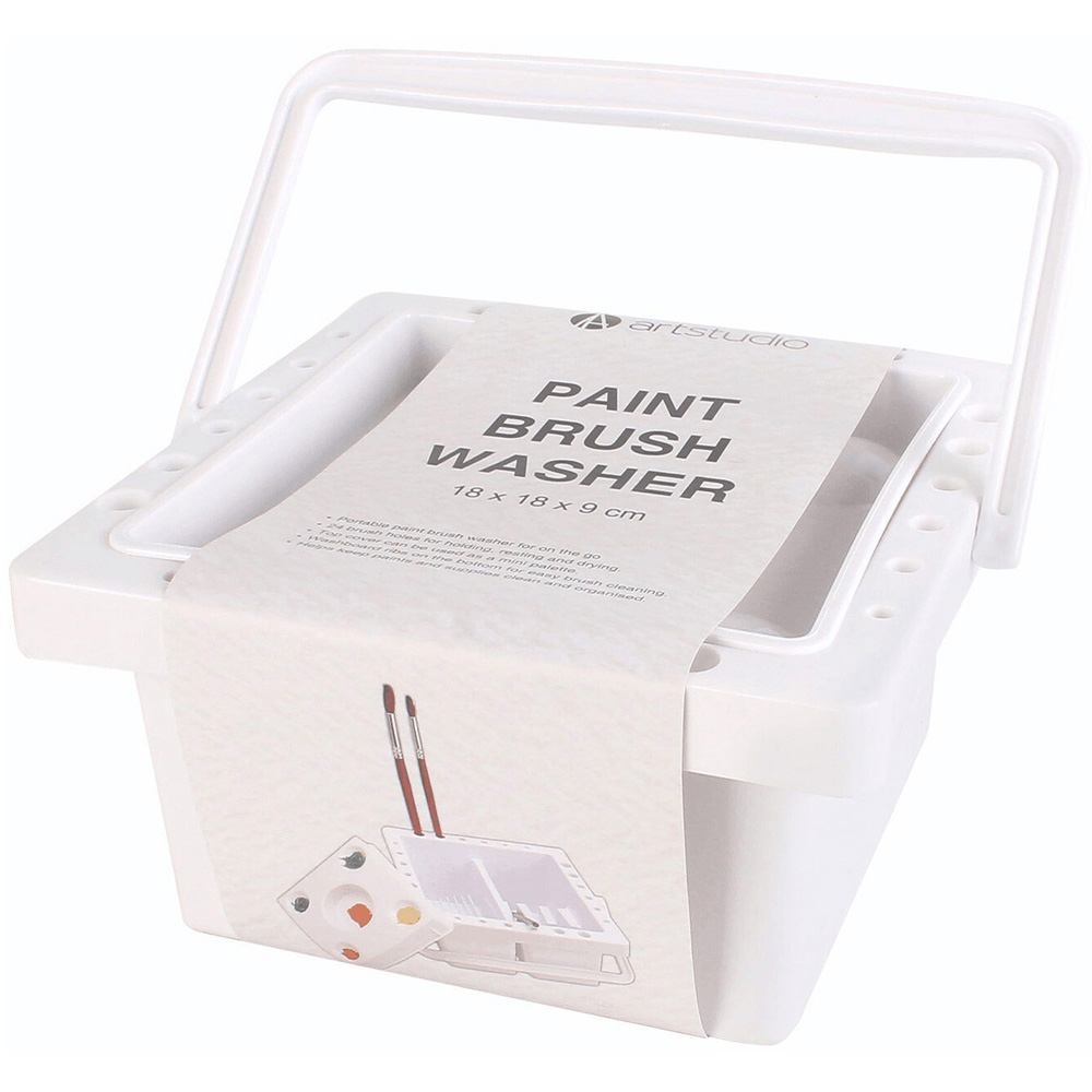 Art Studio Paint Brush Washer - White Image