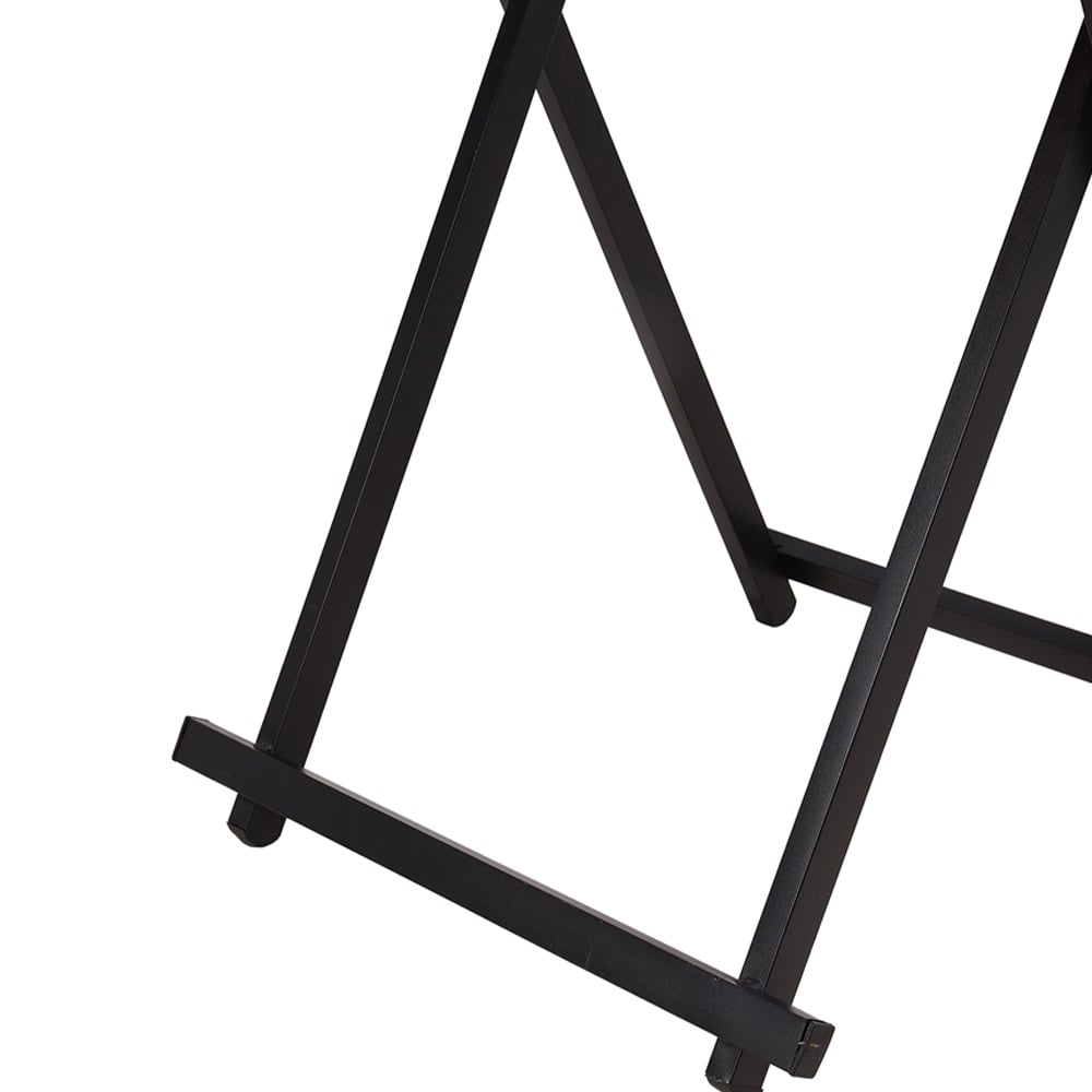 Living and Home 4 Seater Black Foldable Dining Table Image 5