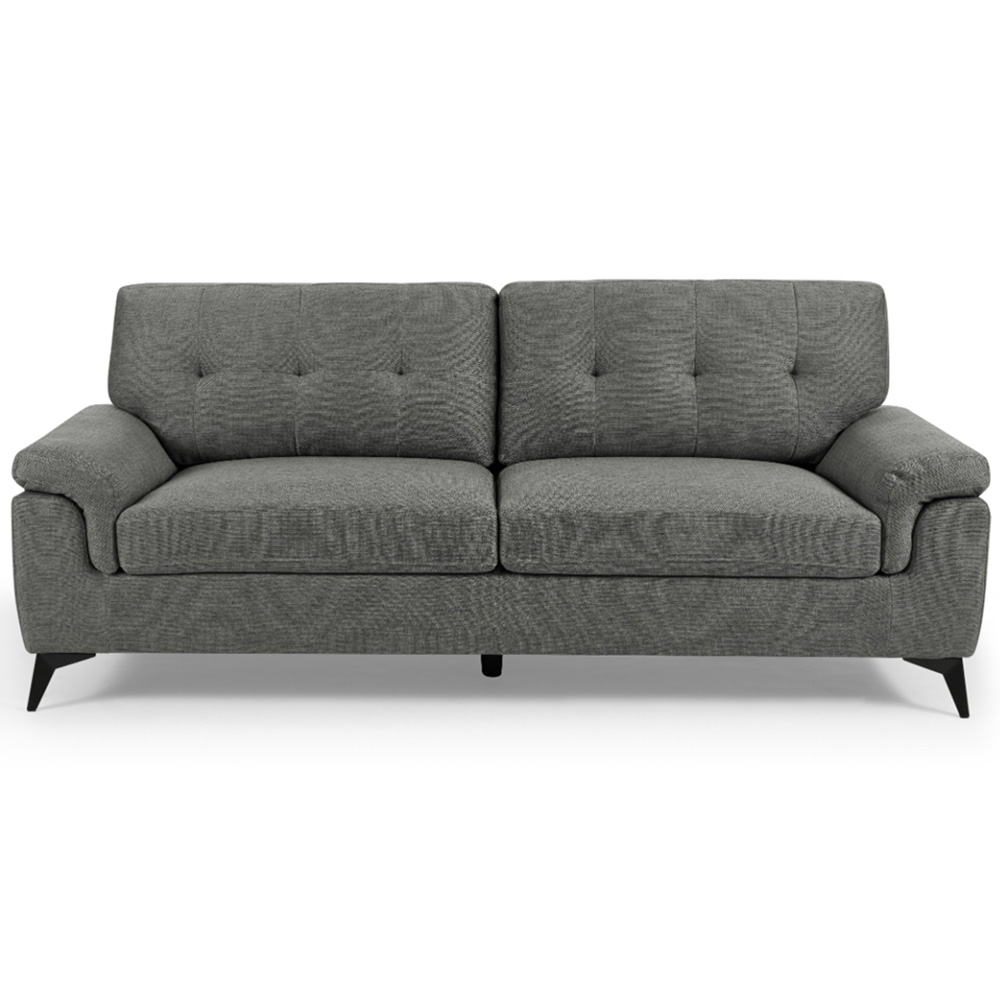 Home Detail Dylan 3 Seater Dark Grey Linen Sofa Image 3