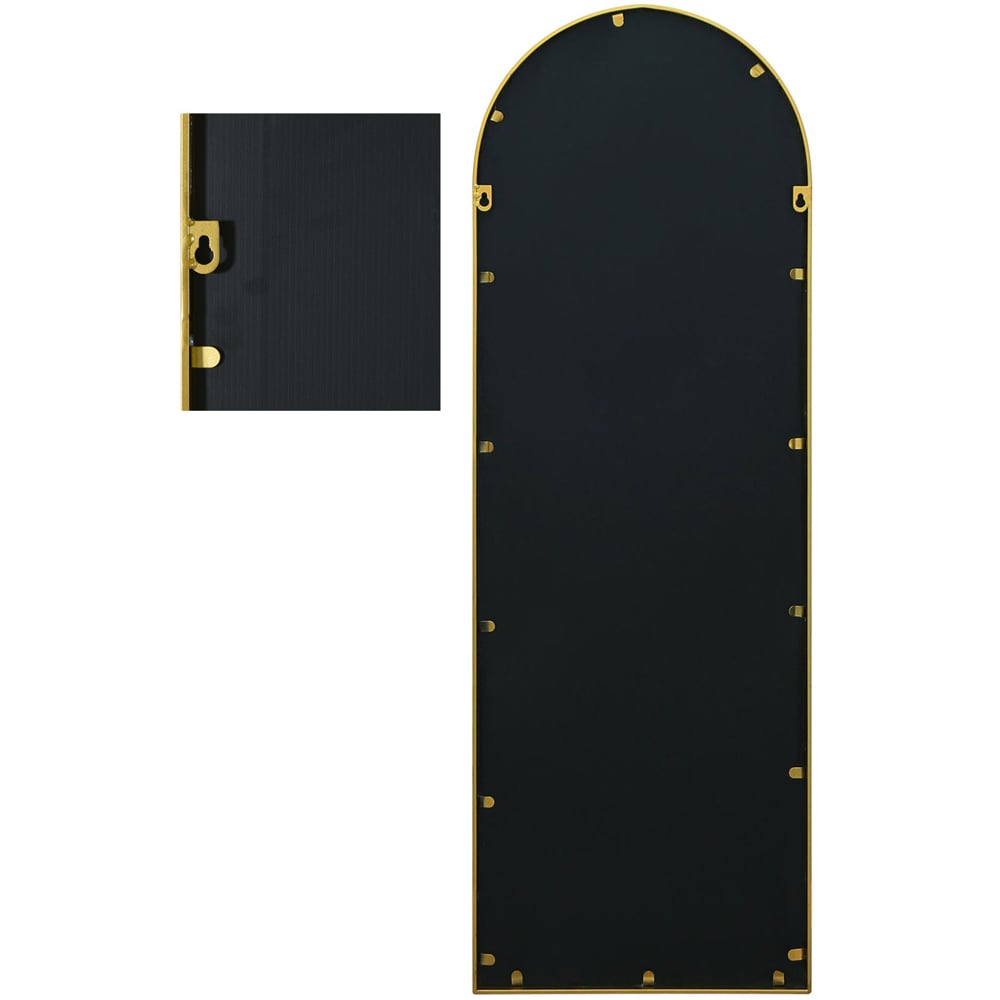 MirrorOutlet The Arcus Gold Framed Arched Garden Wall Mirror 120 x 40cm Image 4