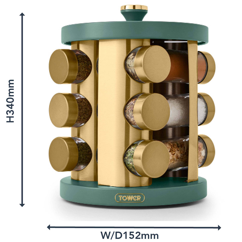 Tower Cavaletto 12 Jars Rotating Spice Rack Image 9