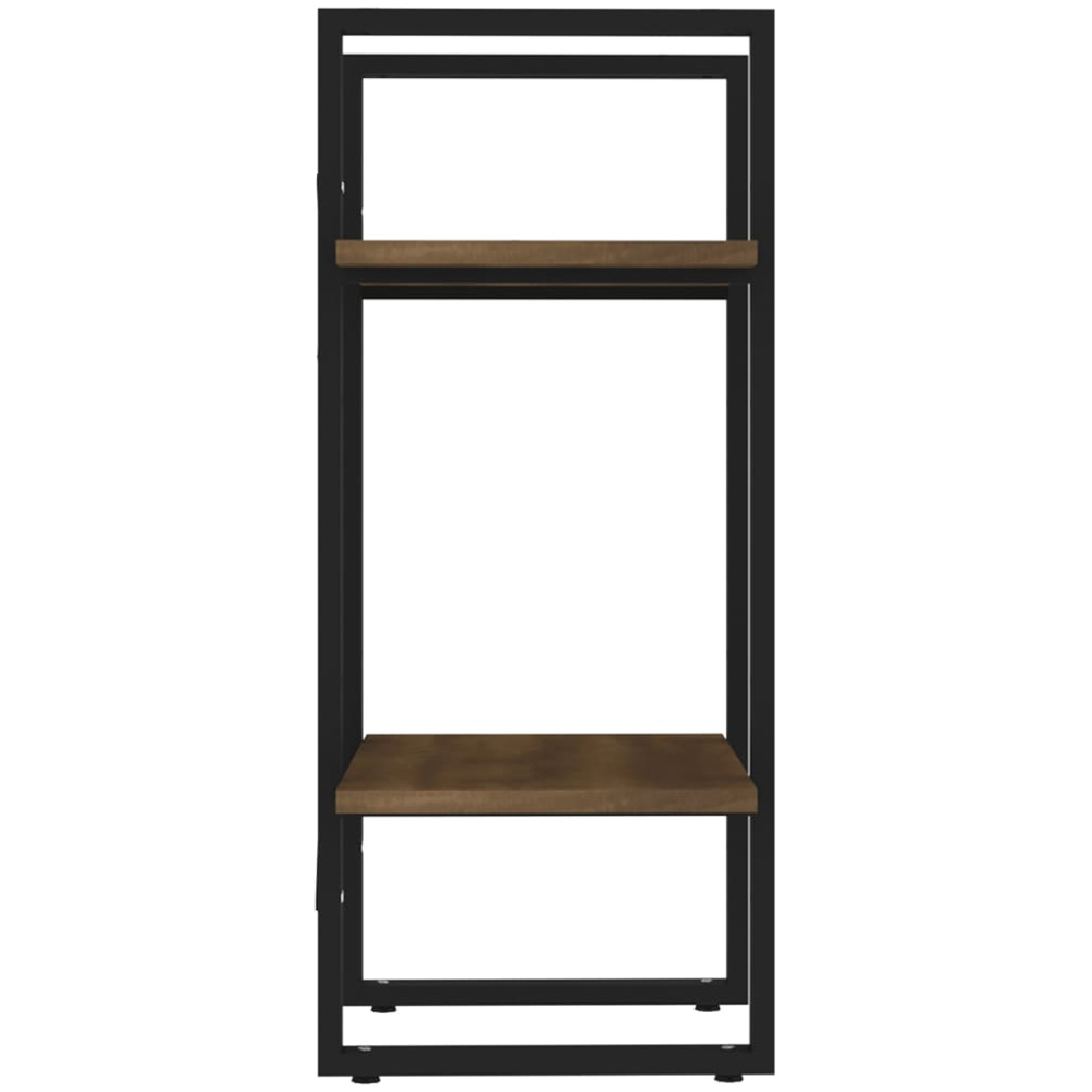 vidaXL 2 Shelf Brown Oak Bookcase Image 3