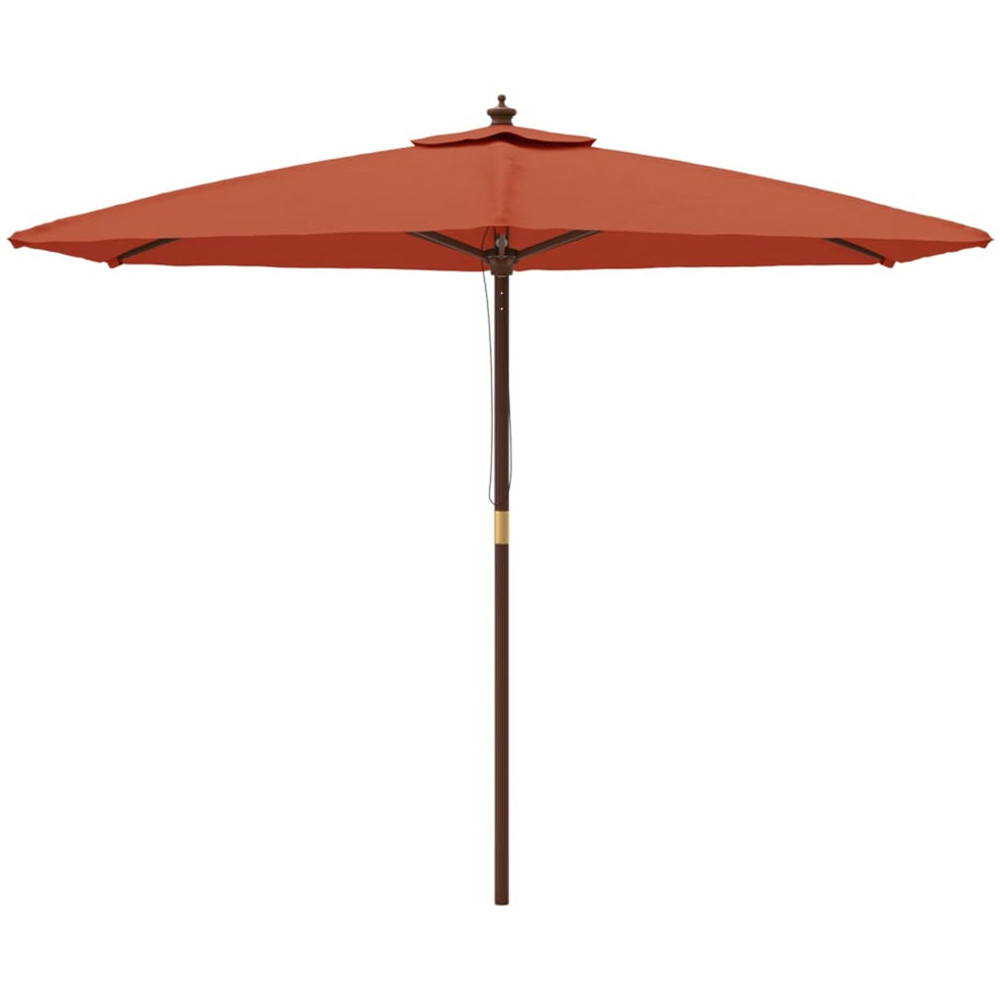 vidaXL Brown Garden Parasol 2.4 x 2.9m Image 2