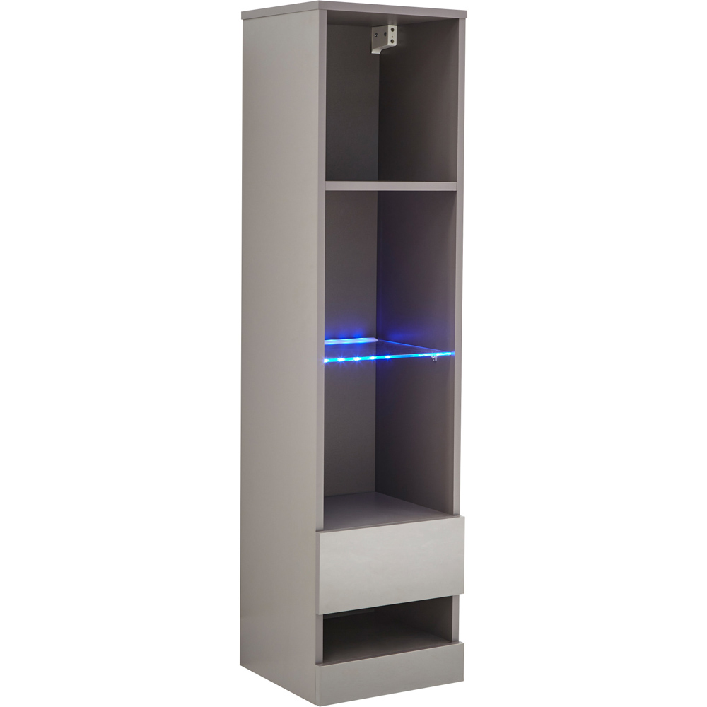 GFW Galicia Grey Tall LED Shelf Unit Image 4