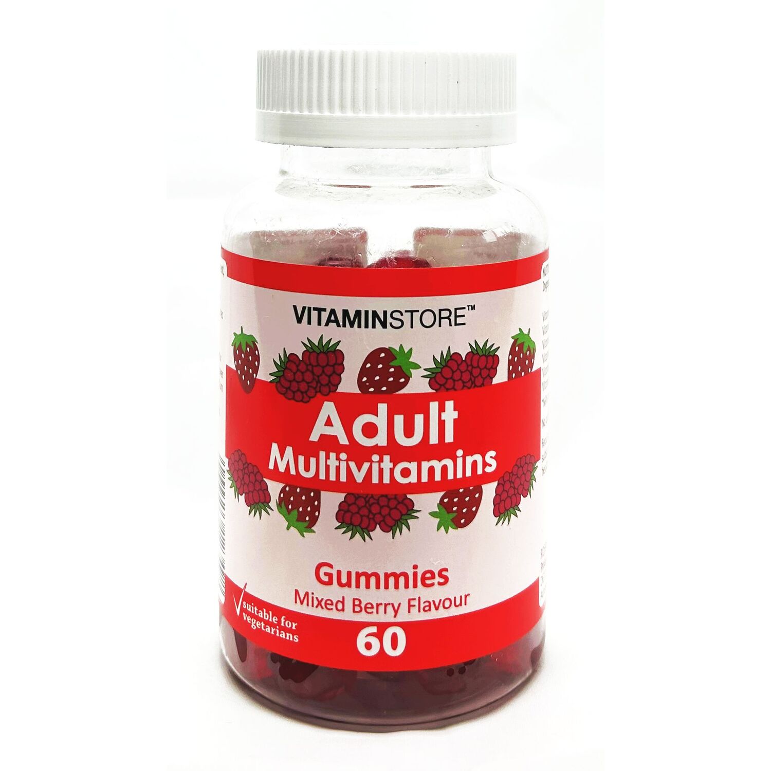 Pack of 60 Mixed Berry Flavour Adult Multivitamin Gummies Image