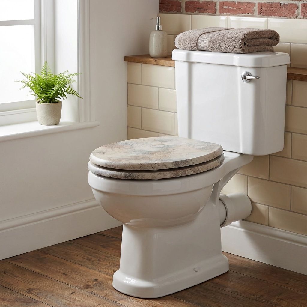 Maybury Toilet Seat Brown Image 8