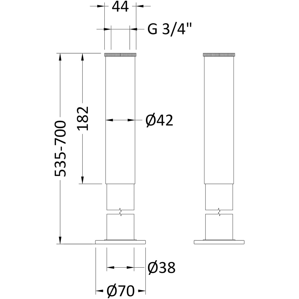 nuie Bath Legs with Adjustable Shrouds Image 3