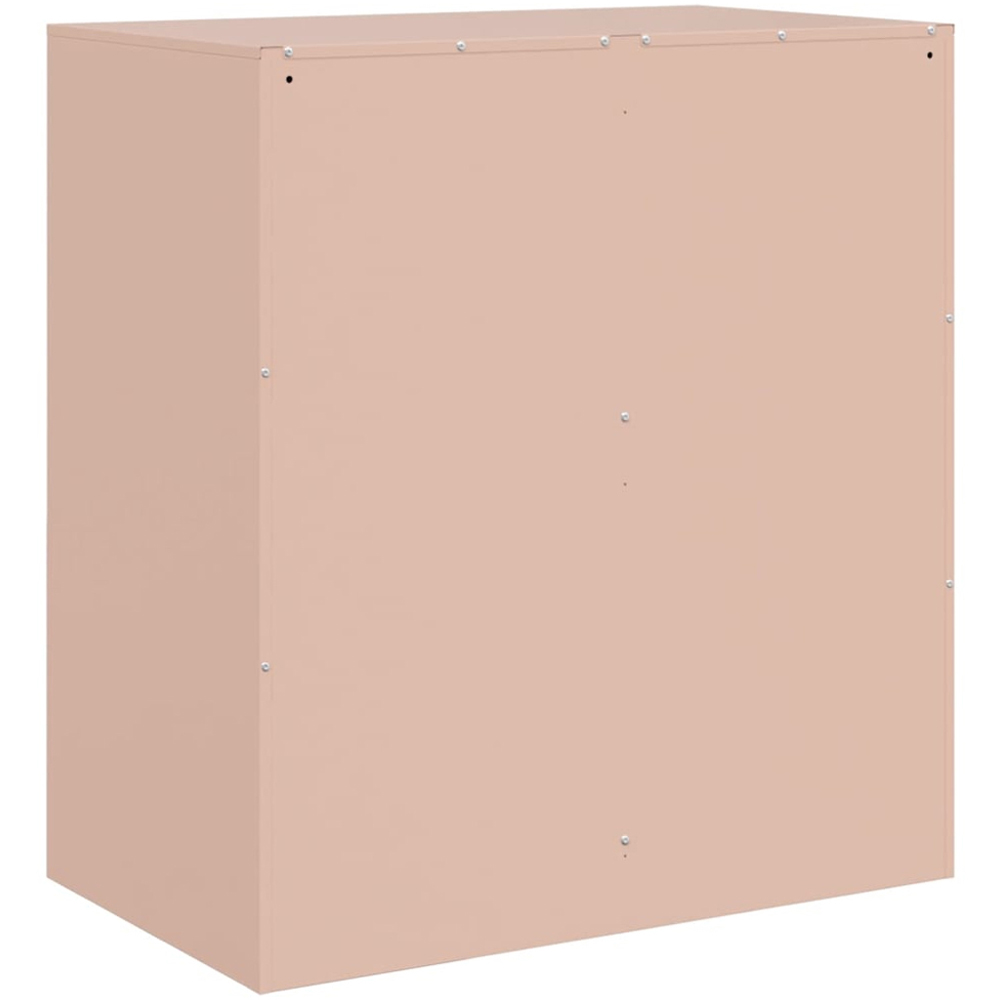 vidaXL 4 Door Pink Steel Sideboard Image 8