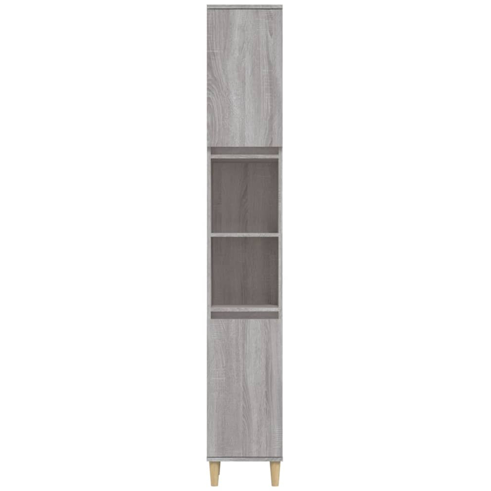 vidaXL 2 Door Grey Wood Bathroom Cabinet Image 5