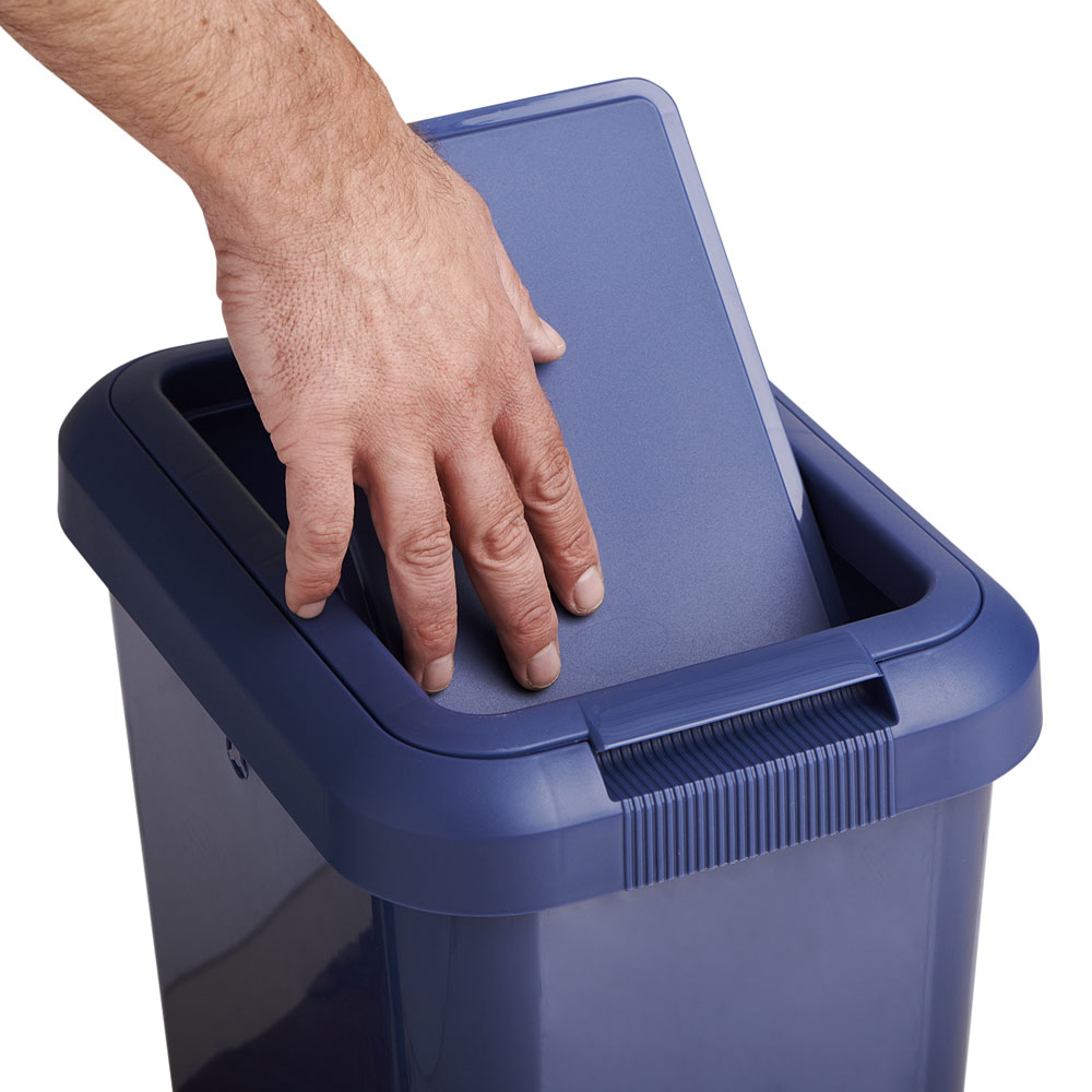 Wilko Moda Navy Swing and Lift Recycling Bin 25L Wilko