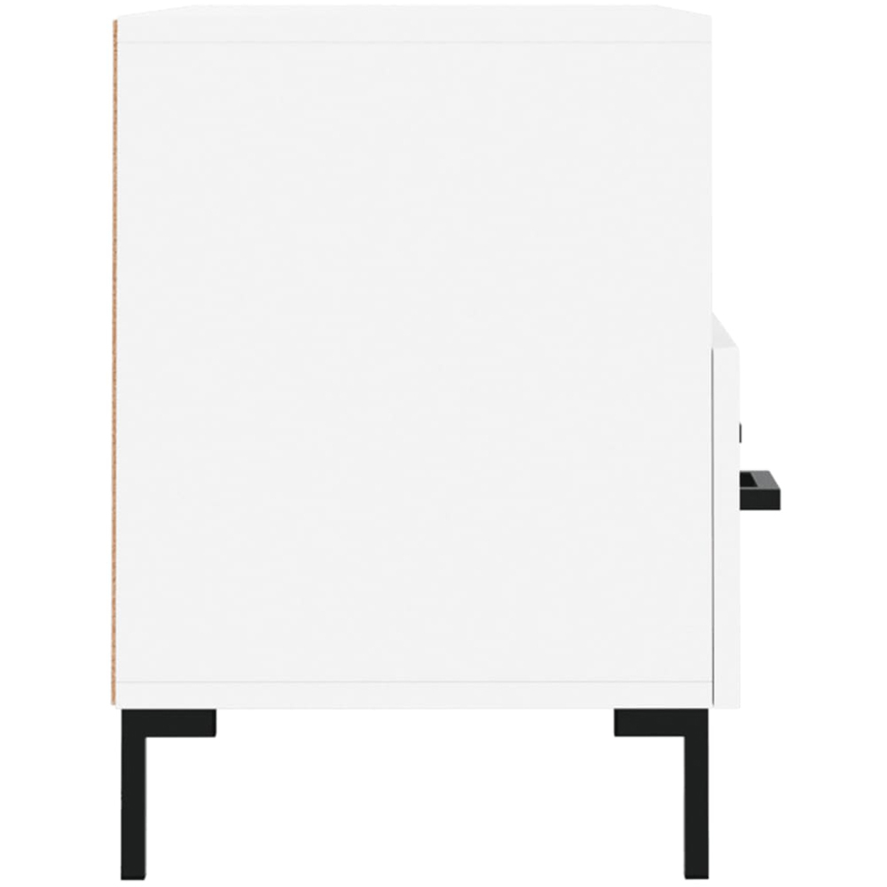 vidaXL 2 Drawer 2 Shelf White TV Cabinet Image 7