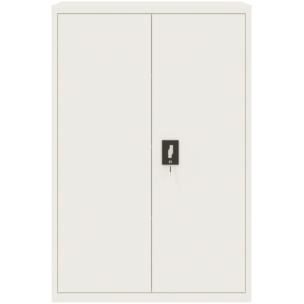 vidaXL 2 Door White Steel File Cabinet Image 3