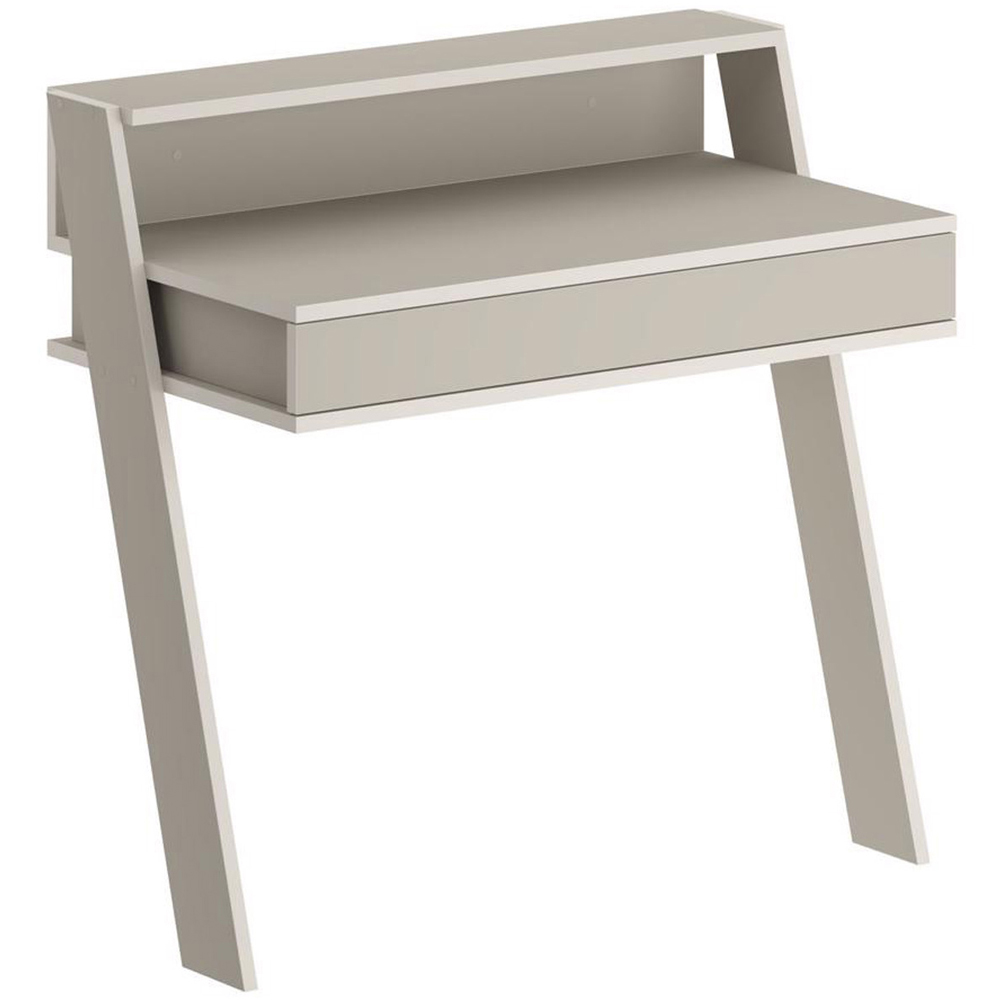 FWStyle Cowork Single Drawer Single Shelf Sandstone Wall Mounted Desk Image 2