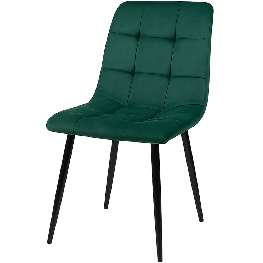 Kosy Koala 4 Seater Velvet Wooden Dining Set Green Image 2