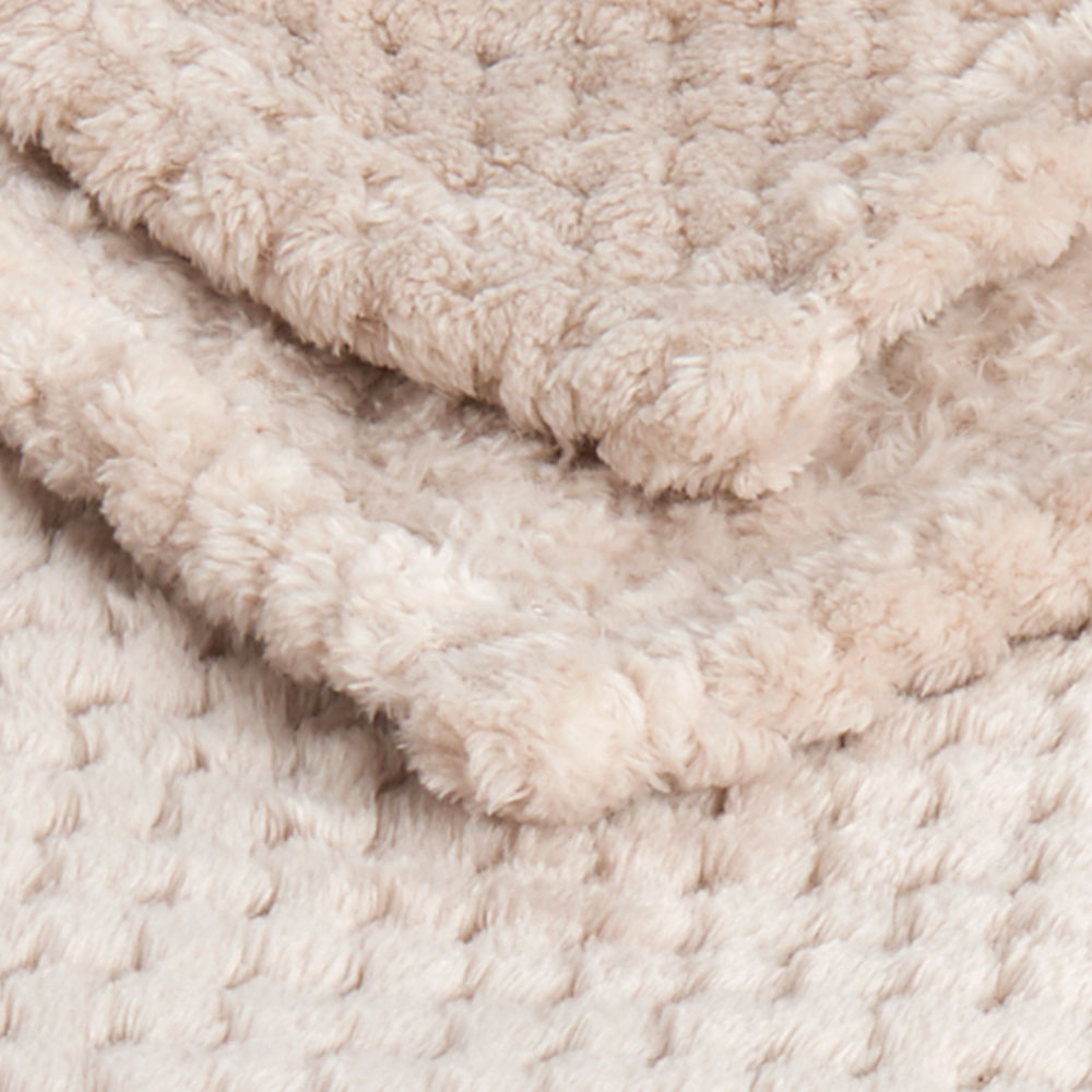 Wilko Mink Waffle Throw 200 x 240cm Wilko