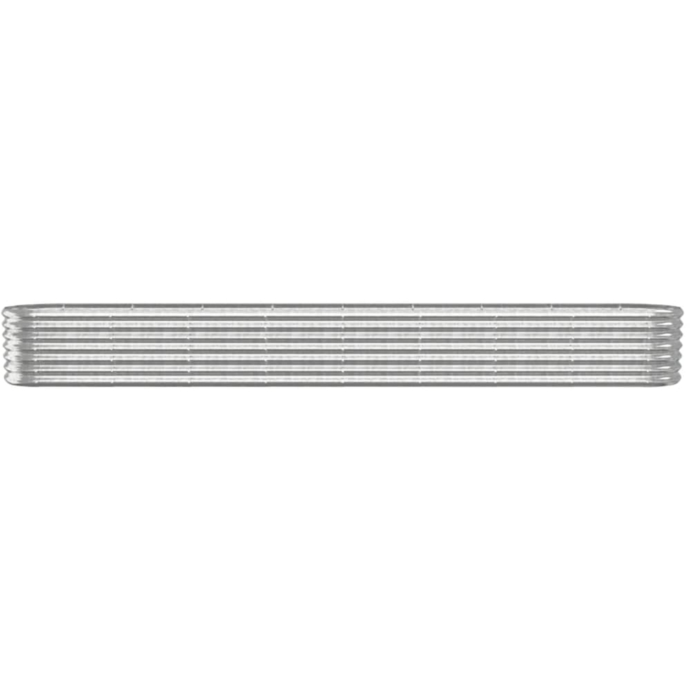 vidaXL Silver Galvanised Steel Raised Garden Bed 332 x 40 x 36cm Image 2