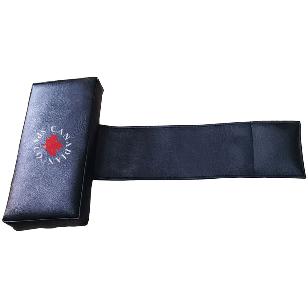 Canadian Spa Company Black Rectangular Weighted Headrest Image 1