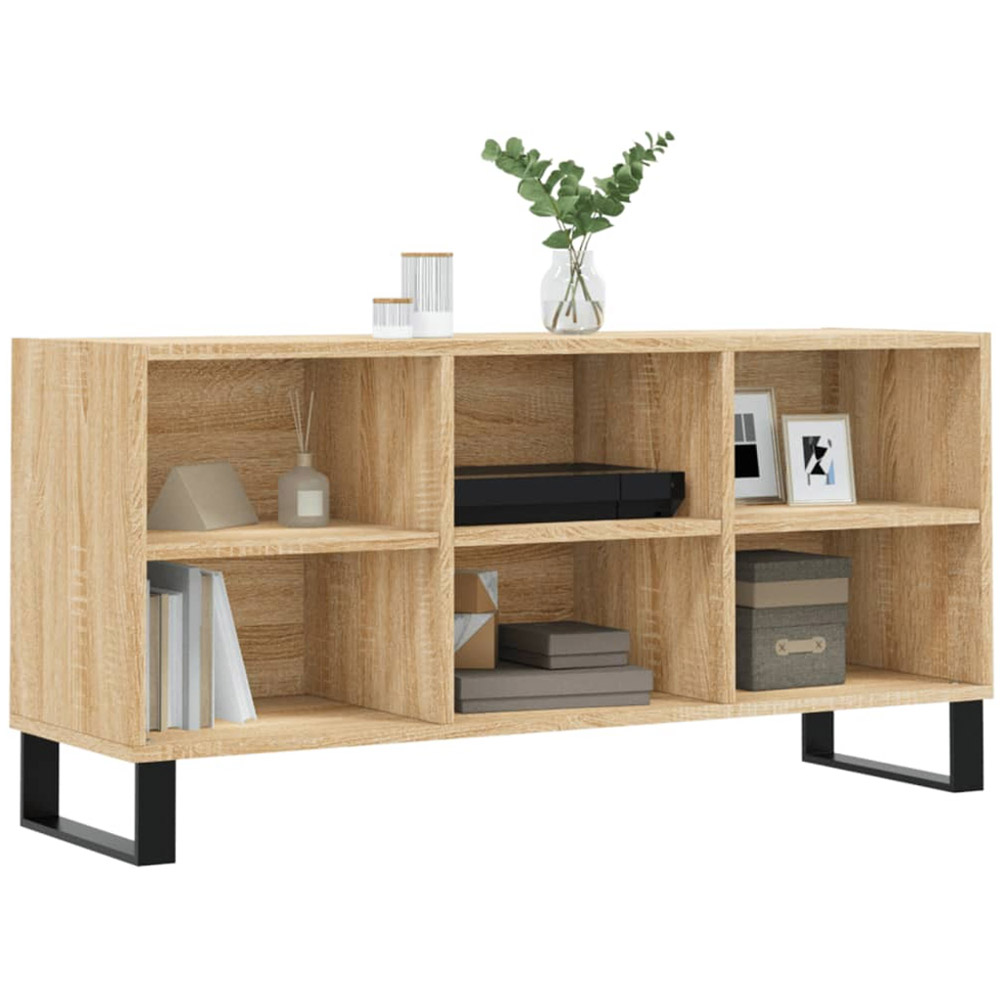 vidaXL 6 Shelf Sonoma Oak TV Cabinet Image 3