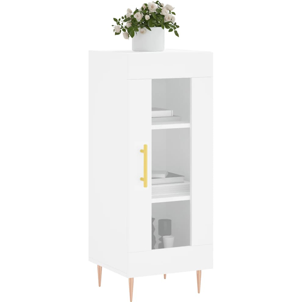 vidaXL Single Door White Sideboard Image 3