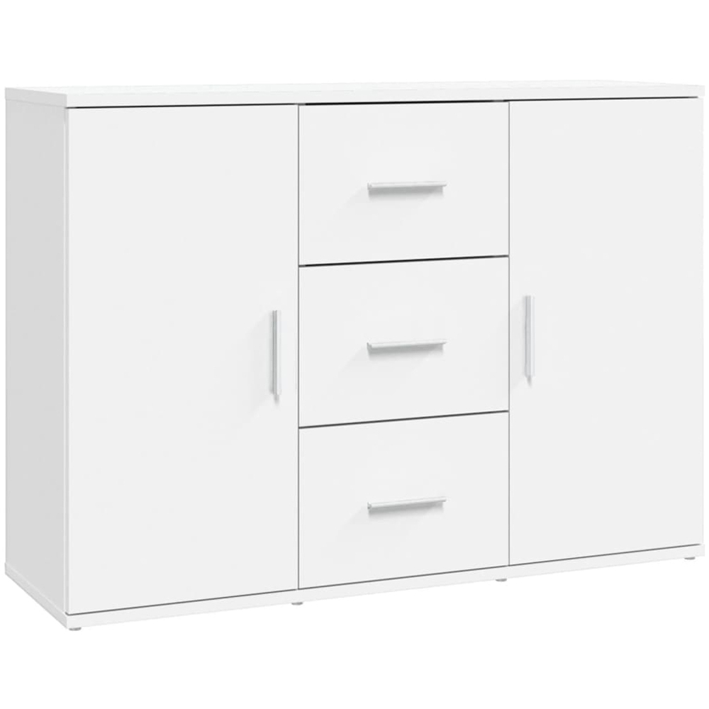 vidaXL 2 Door 3 Drawer White Sideboard Image 2